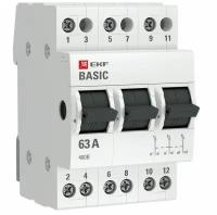 Переключатель трехпозиционный 3п 63А Basic tps-3-63 EKF TPS-3-63 (1 шт.)