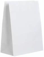 Крафт пакет бумажный белый 22х12х29 см, плотность 65 г/м2, 606866, 600 шт