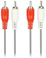 Кабель соединительный SmartBuy 2 x RCA (M) - 2 x RCA (M), в пакете, серый, 3.0 м