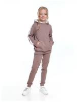 Комплект одежды Mini Maxi, размер 134, белый, коричневый