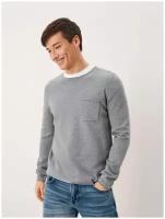 Пуловер мужской, Q/S designed by s.Oliver, артикул: 520.10.112.17.170.2107189, цвет: серый (97W0), размер: XL