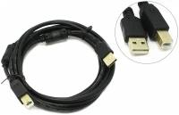 Кабель USB2.0 Am-Bm 5Bites UC5010-030A Pro позолоченные разъемы 2 феррита - 3 метра