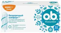 O.b. тампоны ProComfort Super, 4 капли