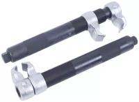 Стяжка амортизаторных пружин, 280 мм, кованная, усиленная, одинарный крюк, 2 предмета мастак 100-05280D