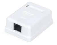 Розетка компьютерная настенная Ripo, 1 порт, Cat.6 (Класс Е), 250МГц, RJ45/8P8C, Dual IDC T568A/B, неэкранированная 003-500051