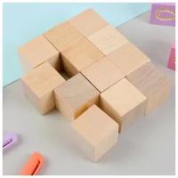 Развивающая игрушка Pelsi Кубики Неокрашенные, 12 шт, размер кубика: 3,8 × 3,8 см