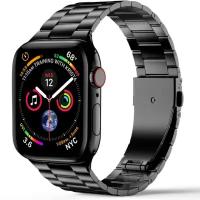 Металлический блочный ремешок черный для Apple Watch 1-9, SE, ULTRA 42-44-45-49 мм