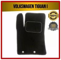 Водительский ворсовый коврик ECO на Volkswagen Tiguan I 2007-2016 / Фольксваген Тигуан