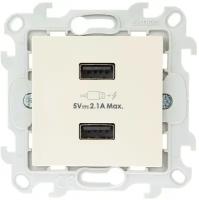 Simon 24 Слоновая кость Зарядное устройство 2хUSB 2,4A 2411096-031