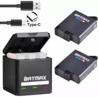 Аккумулятор Batmax для GoPro7/6/5 (AHDBT-501) - 2 шт. + З/У на 3 аккумулятора