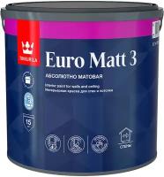 Краска интерьерная Euro Matt-3 (Евро-3) TIKKURILA 2,7л белый (база А)