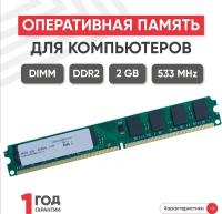 Модуль памяти Ankowall DIMM DDR2, 2ГБ, 533МГц, PC2-4200