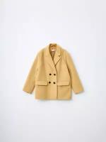 Пальто Sela, размер 134, желтый