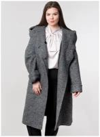 Пальто шерстяное 28, CROSARIO, размер 58, серый