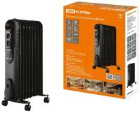 Масляный радиатор TDM ELECTRIC МО-9К, 2 кВт, 20 м², колеса в комплекте, чeрный