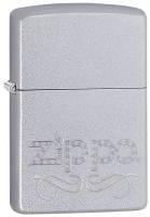 Оригинальная бензиновая зажигалка ZIPPO 24335 ZIPPO Scroll с покрытием Satin Chrome