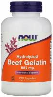 Hydrolyzed Beef Gelatin, 550 mg, 200 Capsules