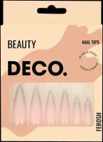 Набор накладных ногтей DECO. FEROSH (24 шт + клеевые стикеры 24 шт) sparkle ombre