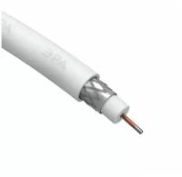 ЭРА Кабель коаксиальный RG-6U, 75 Ом, CCS/(оплётка Al 32%), PVC, цвет белый, бухта 100 м, SIMPLE (6/