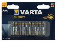 Батарейка алкалиновая Varta Energy, AAA, LR03-10BL, 1.5В, блистер, 10 шт