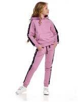 Спортивный костюм для девочки Mini Maxi, модель 7557, цвет розовый/черный, размер 140