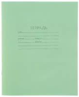 Тетрадь зелёная обложка, 12 л, косая линия с полями, офсет, «КПК», 012ТУ11С4