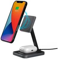 Deppa Зарядное устройство беспроводное Deppa 2 в 1: iPhone, Apple Watch, AirPods