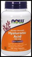 Гиалуроновая кислота двойной концентрации Нау Фудс (Hyaluronic Acid Double Strength Now Foods), 100 мг, 120 капсул