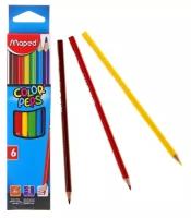 Карандаши цветные Maped Color'peps 6 цветов трехгранные 453784