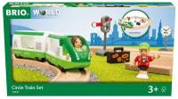 BRIO World 33847 - Набор кольцевой дороги с зелёным поездом