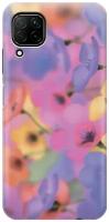 Силиконовый чехол Разгоцветные цветочки на Huawei P40 Lite / Хуавей П40 Лайт
