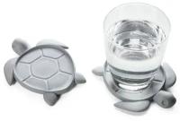 Подставка под стаканы Save Turtle, серый, Qualy, QL10350-GY