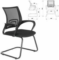 Кресло для приемных и переговорных BRABIX Fly CF-100, черное TW-01/TW-11, 532087