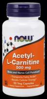 Ацетил карнитин NOW FOODS Acetyl-L-Carnitine (Ацетил-L-Карнитин) 50 Вегетарианских капсул