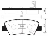 Колодки Тормозные Задние Sp1401 Sangsin brake арт. SP1401