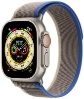 Умные часы Apple Watch Ultra 49 мм Titanium Case GPS + Cellular, титановый/сине-серый Trail Loop