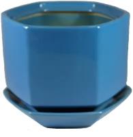 Керамический горшок для цветов Меркурий №2 синий