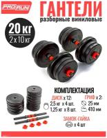 Набор гантелей виниловых ProRun 10 кг х 2 шт, 100-5003