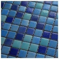 Плитка стеклянная ZETOGLASS T-215 на сетке, мозаичная, для бассейна, ванной, кухни / 317х317х4,5 мм / 10 листов, кв. м