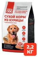 Сухой корм из курицы с добавлением риса для собак средних и крупных пород Chepfa DOG 8кг