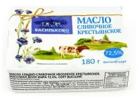 Масло сладко-сливочное крестьянское Васильково поле 72,5% 180г