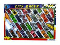 Детский набор транспортных средств CITY RACER (игрушечные машинки, гоночные болиды, самолеты, вертолеты, танки и мотоциклы, 36 шт.)