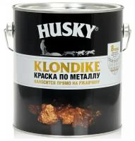 Краска по металлу Husky-Klondike с молотковым эффектом 0,25 л, серый металлик