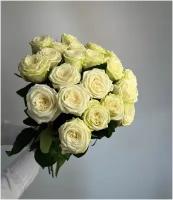 Роза белая аваланж 60 см 21 шт