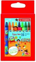 Восковые мелки STABILO Yippy-wax, 16 цветов / восковые карандаши