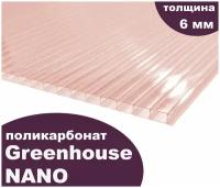 Сотовый поликарбонат GreenHouse - Nano, 6мм, 6 метров, 1 лист