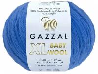 Пряжа Gazzal Baby Wool XL василек (830), 40%шерсть мериноса/20%кашемирПА/40%акрил, 100м, 50г, 1шт