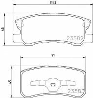 Колодки тормозные дисковые задн CITROEN: C-CROSSER 07-, MITSUBISHI: GALLOPER 99-, GRANDIS 04-, OUTLANDER 07-, PAJERO II 90-00, PAJERO II Вездеход от TEXTAR 2358202