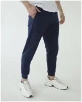 Беговые брюки DomTeks, подкладка, карманы, регулировка объема талии, размер 56/173-187, синий