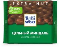 Шоколад Ritter Sport Extra Nut молочный цельный миндаль, 100 г